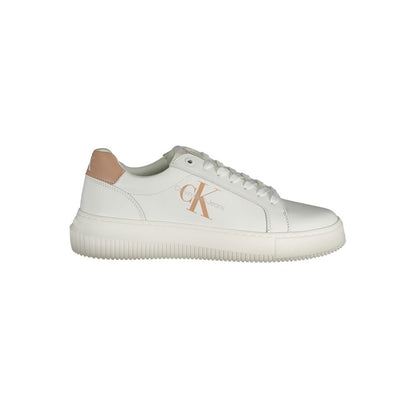 Sneakers by Calvin Klein for women in polyester polyethylene leather pink, white & print presents a sumptuous silhouette from the Women's Fashion Polyester Polyethylene Leather Sneakers collection, showcasing a sumptuous fashion style for an elevated aesthetic.