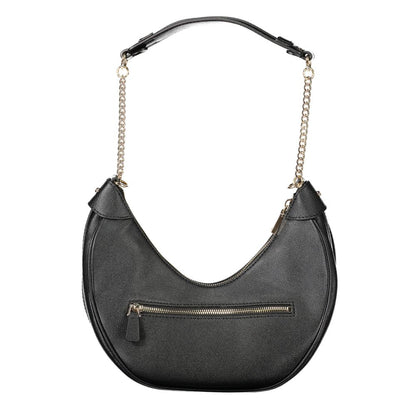 Handbag by Guess Jeans for women in polyethylene black features a refined silhouette, showcasing a secure zipper, organized external-pockets & internal-pockets, and versatile handle for a refined finish.