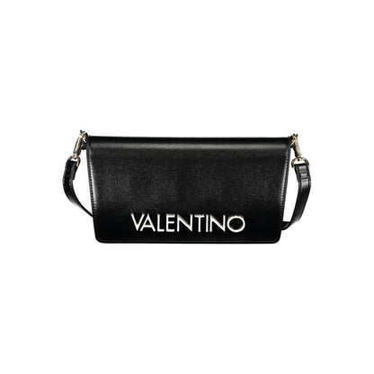 Evening Handbag by Mario Valentino for women in polyethylene black features an refined silhouette, showcasing a secure snap, ample built-in-compartments, and versatile adjustable-strap & handle for a sophisticated refined aesthetic.