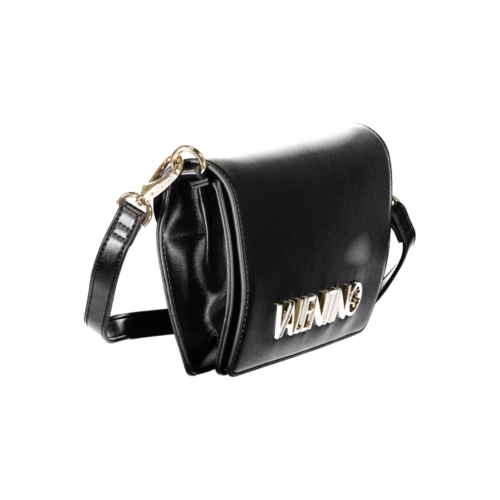 Evening Handbag by Mario Valentino for women in polyethylene black features a refined silhouette, showcasing a secure snap, organized built-in-compartments, and versatile adjustable-strap & handle for a refined finish.