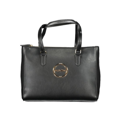 This Evening Handbag by Mario Valentino for women in polyethylene and black presents a sculptural silhouette featuring a secure zipper, ample internal-pockets, and versatile for a sculptural finish.