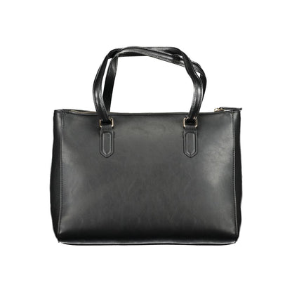 Evening Handbag by Mario Valentino for women in polyethylene black features a ornamental silhouette, showcasing a secure zipper, ample internal-pockets, and ornamental for a sophisticated look.