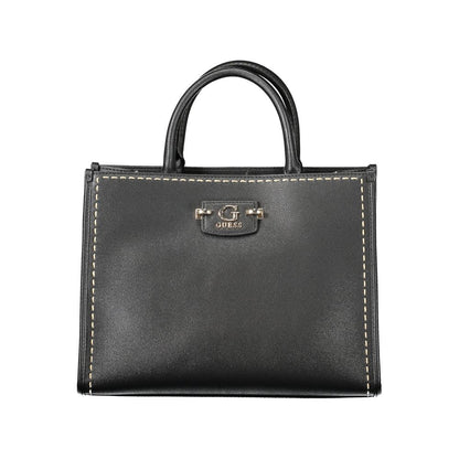 Handbag by Guess Jeans for women in polyethylene black features a exquisite silhouette, showcasing a secure zipper and exquisite built-in-compartments & external-pockets with versatile shoulder-strap, adjustable-strap & handle for a exquisite finish.