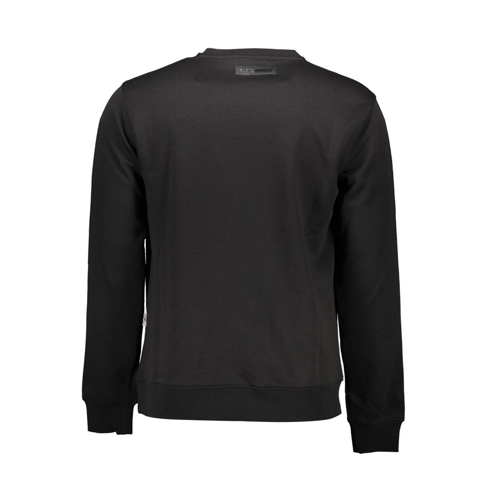 Sweatshirt by Plein Sport for men in cotton polyester canvas black & print showcases a slouchy chic silhouette, artfully detailed with a slouchy chic and for a slouchy chic finish.