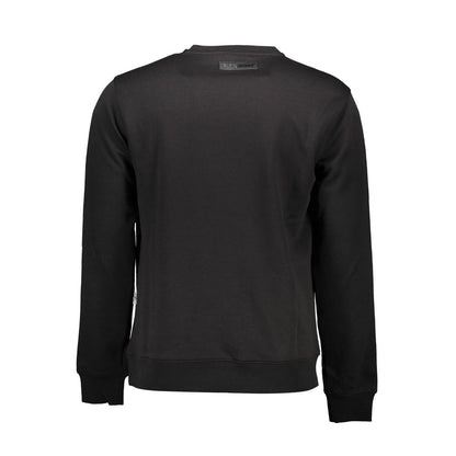 Sweatshirt by Plein Sport for men in cotton polyester canvas black & print showcases a slouchy chic silhouette, artfully detailed with a slouchy chic and for a slouchy chic finish.