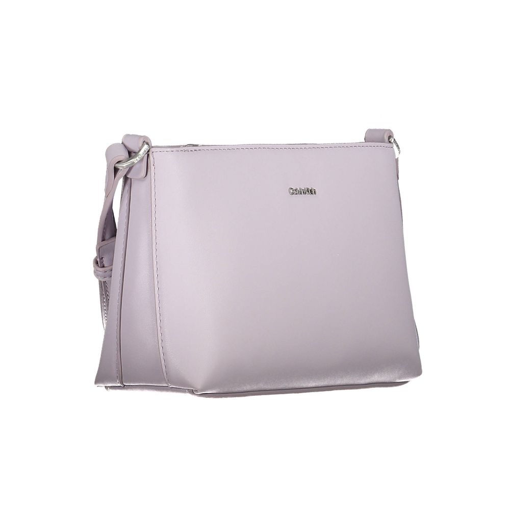 Calvin Klein Purple Faux Leather Crossbody Handbag