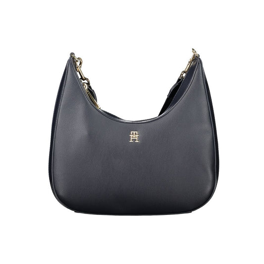 Tommy Hilfiger Blue Leather Effect Polyester Hobo Handbag