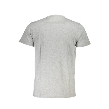 T-Shirt by Cavalli Class for men in cotton brown, gray & print showcases a dramatic silhouette, elegantly detailed with a dramatic and for a truly dramatic finish.