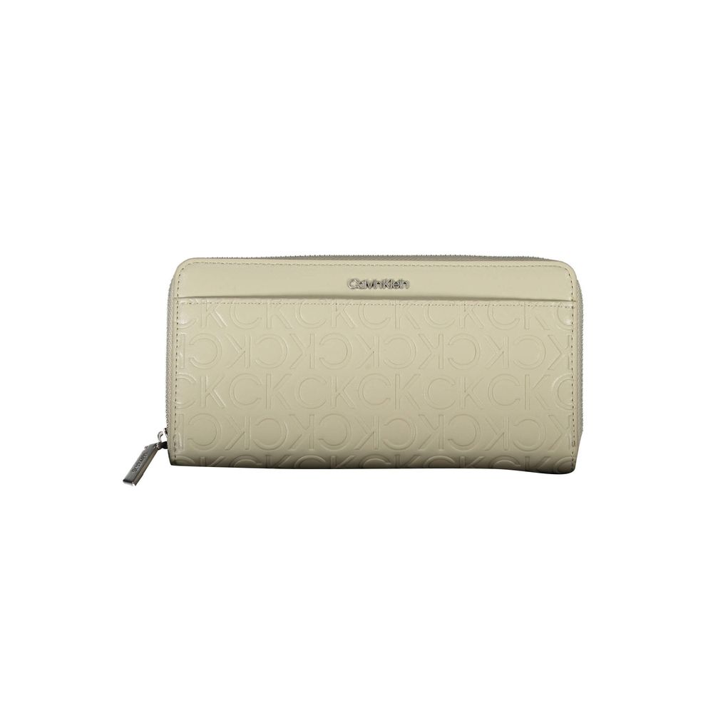 Calvin Klein Beige Polyethylene Leather Effect Women Wallet