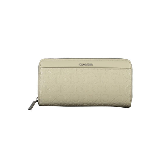 Calvin Klein Beige Polyethylene Leather Effect Women Wallet