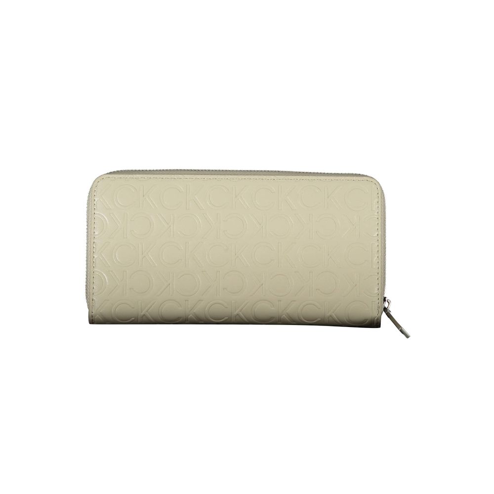 Calvin Klein Beige Polyethylene Leather Effect Women Wallet
