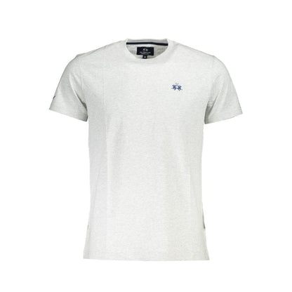 T-Shirt by La Martina for men in cotton brown, gray & print features a plush silhouette, showcasing a sophisticated crew neckline and for a truly plush finish.