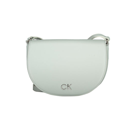 Calvin Klein Light Blue Faux Leather Small Crossbody Handbag