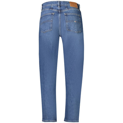 Jeans by Tommy Hilfiger for women in stretch cotton blue presents a tailored silhouette, showcasing a tailored tapered-leg & mom and long cut with a refined for a truly tailored aesthetic.
