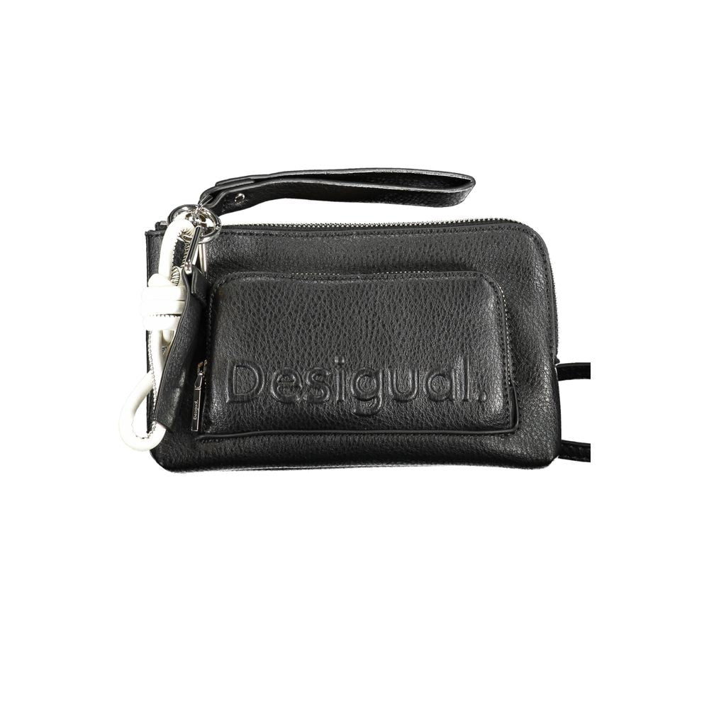 Desigual Black Textured Crossbody Handbag