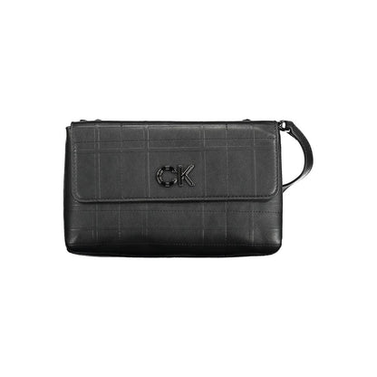 Calvin Klein Black Polyester Leather Effect Crossbody Handbag