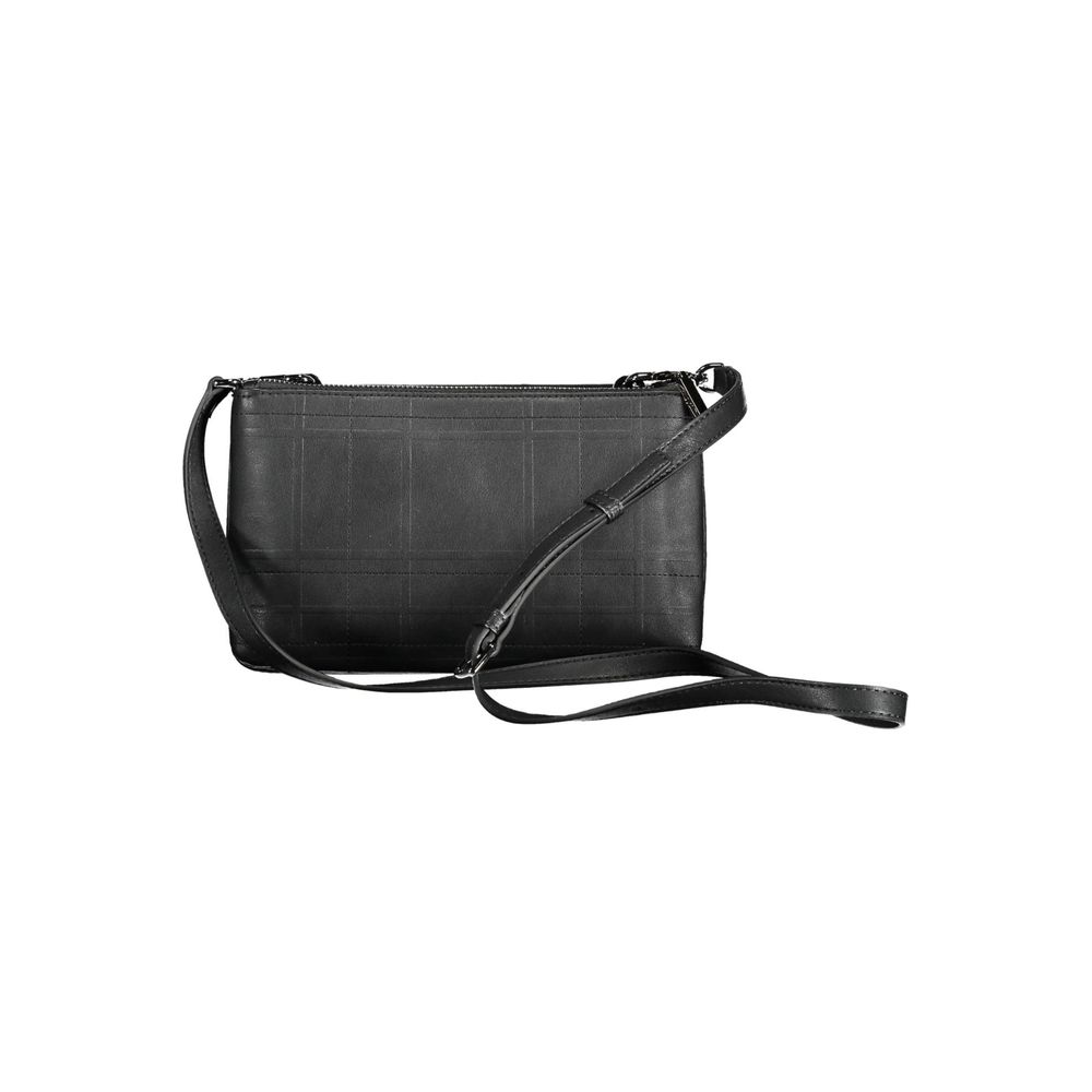 Calvin Klein Black Polyester Leather Effect Crossbody Handbag