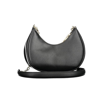 Calvin Klein Black Faux Leather Hobo Handbag