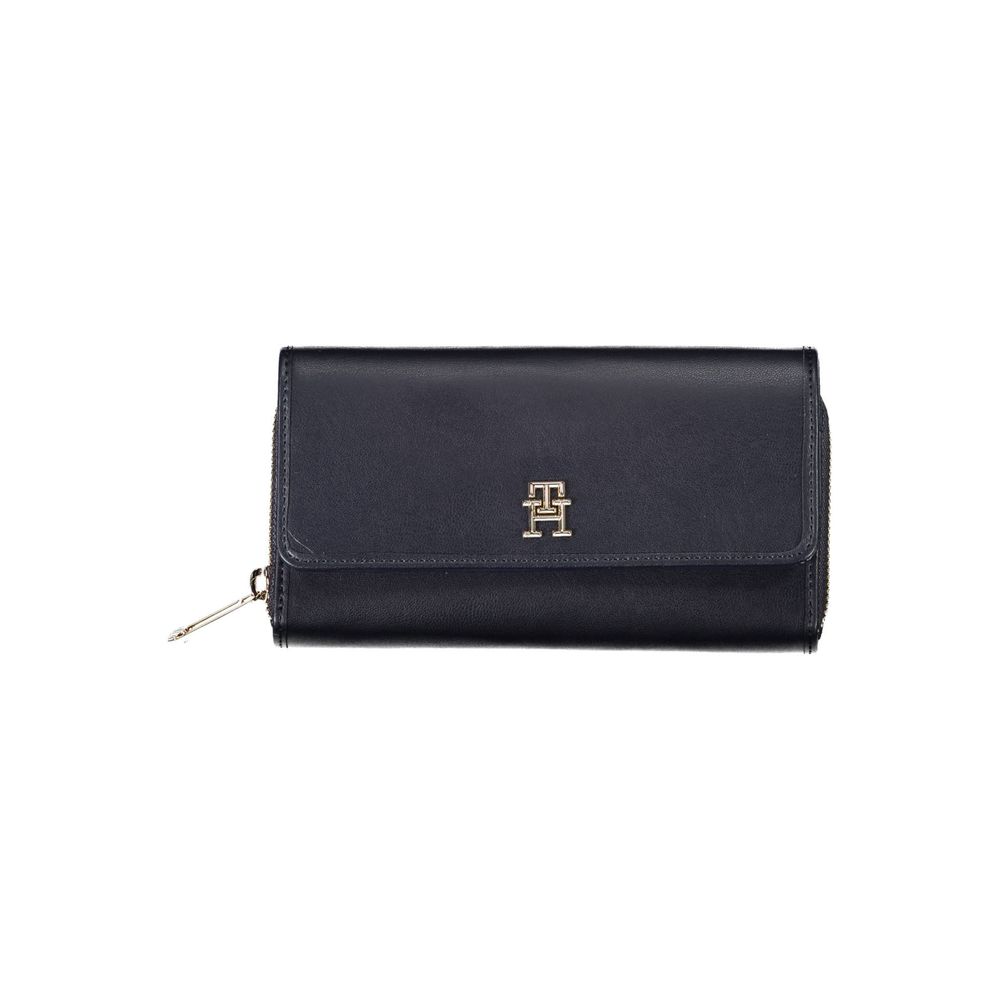 Tommy Hilfiger Blue Polyethylene Leather Effect Women Wallet