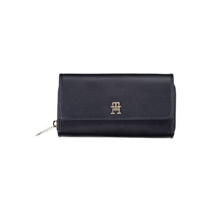 Tommy Hilfiger Blue Polyethylene Leather Effect Women Wallet