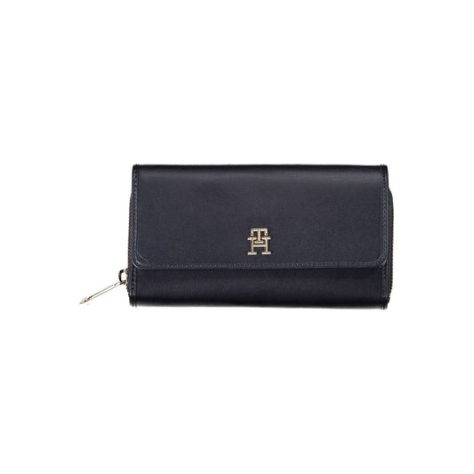 Tommy Hilfiger Blue Polyethylene Leather Effect Women Wallet