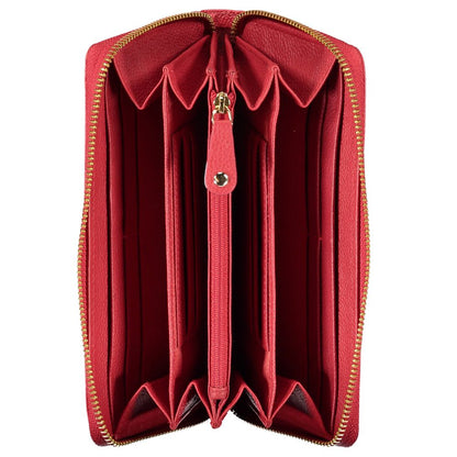 Valentino Bags Red Polyethylene Leather Effect Wallet