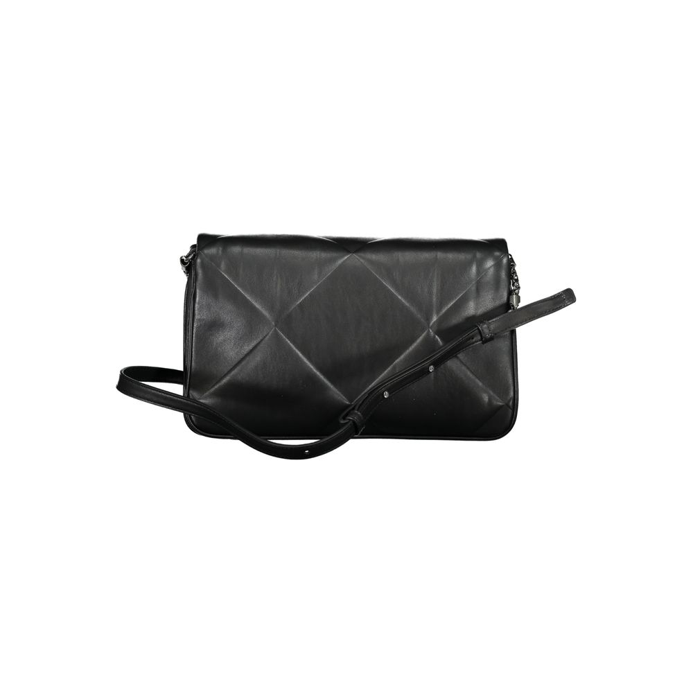 Calvin Klein Black Quilted Leather Effect Shoulder Handbag
