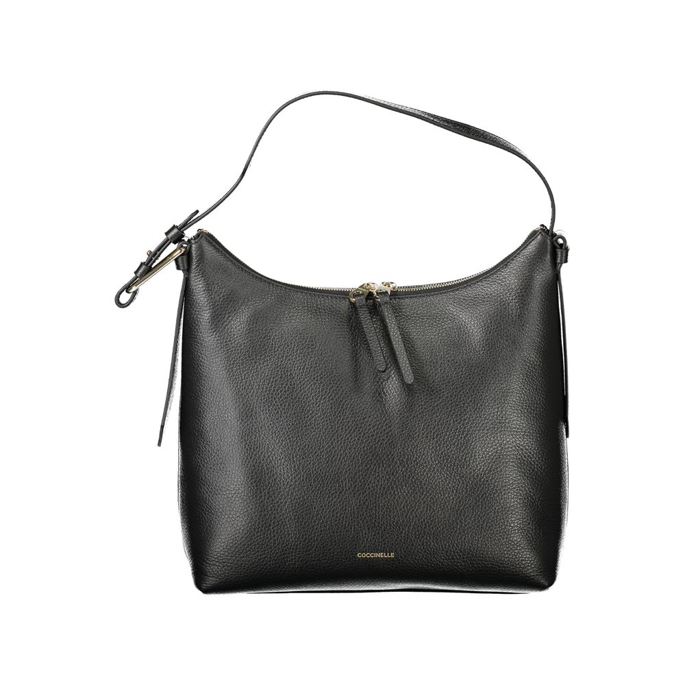 Coccinelle Black Leather Malory Shoulder Handbag