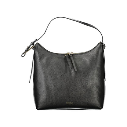 Coccinelle Black Leather Malory Shoulder Handbag