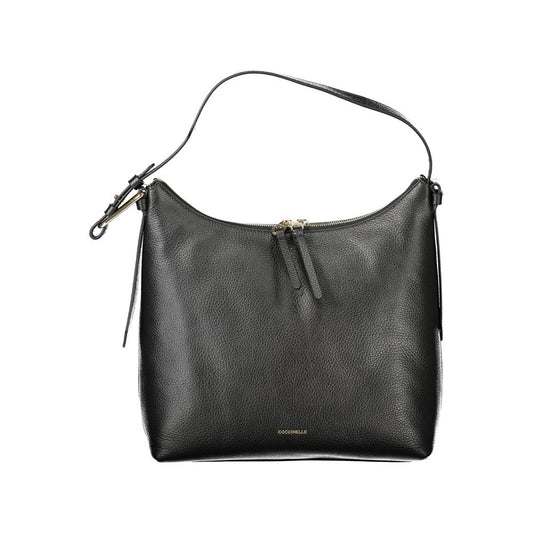 Coccinelle Black Leather Malory Shoulder Handbag