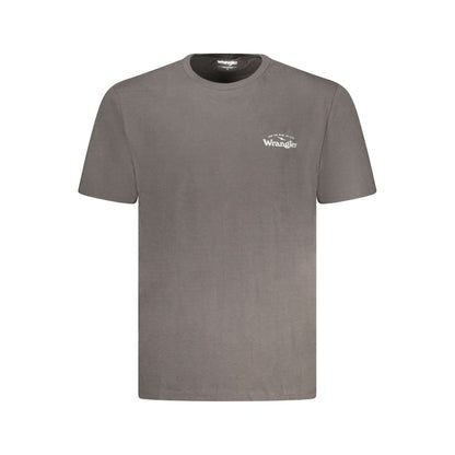 T-Shirt by Wrangler for men in cotton black, signature & print showcases a dramatic silhouette, elegantly detailed with a dramatic crew neckline and short-sleeve for a truly dramatic finish.