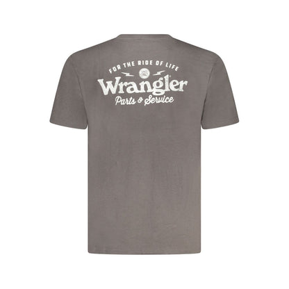 T-Shirt by Wrangler for men in cotton black, signature & print features an edgy silhouette, meticulously detailed with a sophisticated and for a truly edgy finish.