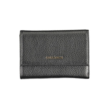 Cardholder Wallet by Coccinelle for women in leather black showcases a discerning silhouette, artfully capturing the essence of Leather Cardholder Wallet with its functional card-organization coin-purse.