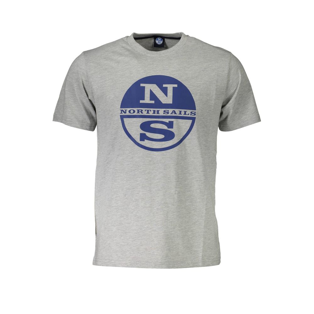 T-Shirt by North Sails for men in cotton brown, gray & print features a plush silhouette, showcasing a sophisticated crew neckline and for a truly plush finish.