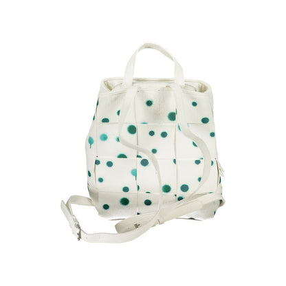Desigual White S Woven Droplets Backpack
