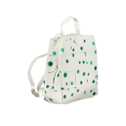 Desigual White S Woven Droplets Backpack