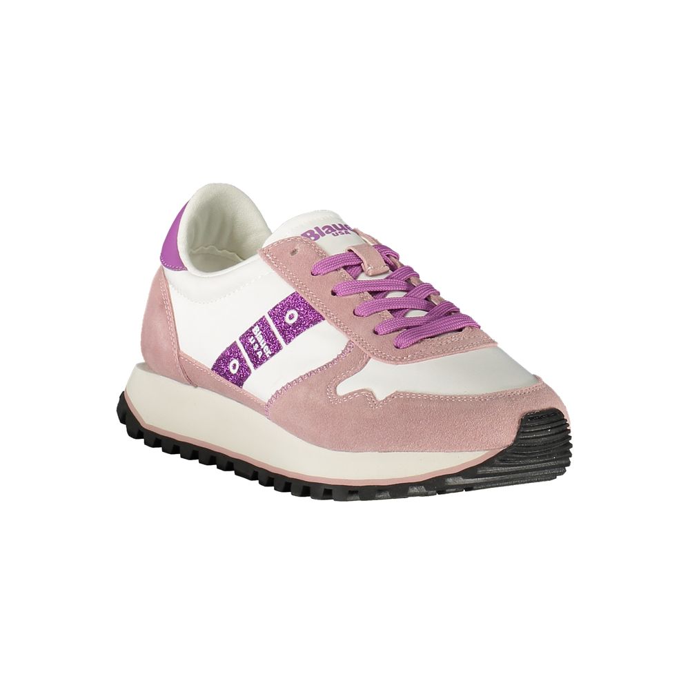 Blauer White Leather Women Sneaker