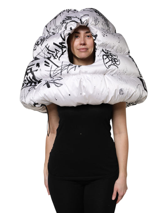 Dolce & Gabbana Polyester Hooded Hat - White