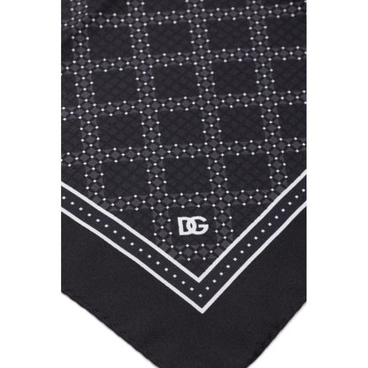 Dolce & Gabbana Black Silk Handkerchief