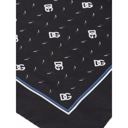 Dolce & Gabbana Black Silk Handkerchief