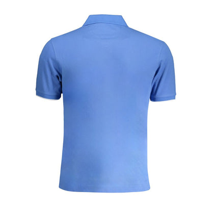 La Martina Light Blue Cotton Men Polo Shirt