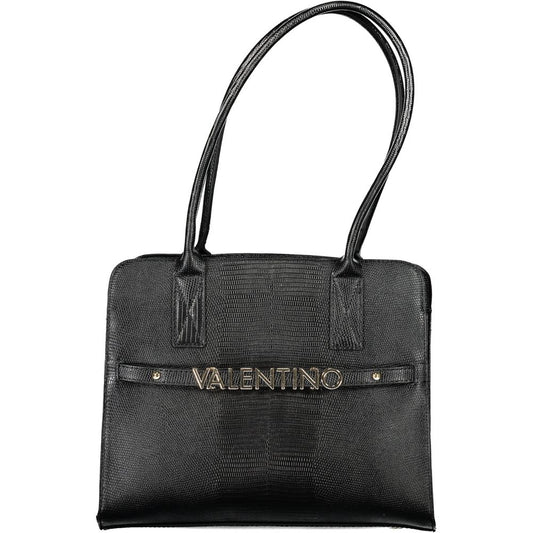 Valentino Bags Black Textured Polyethylene Handbag