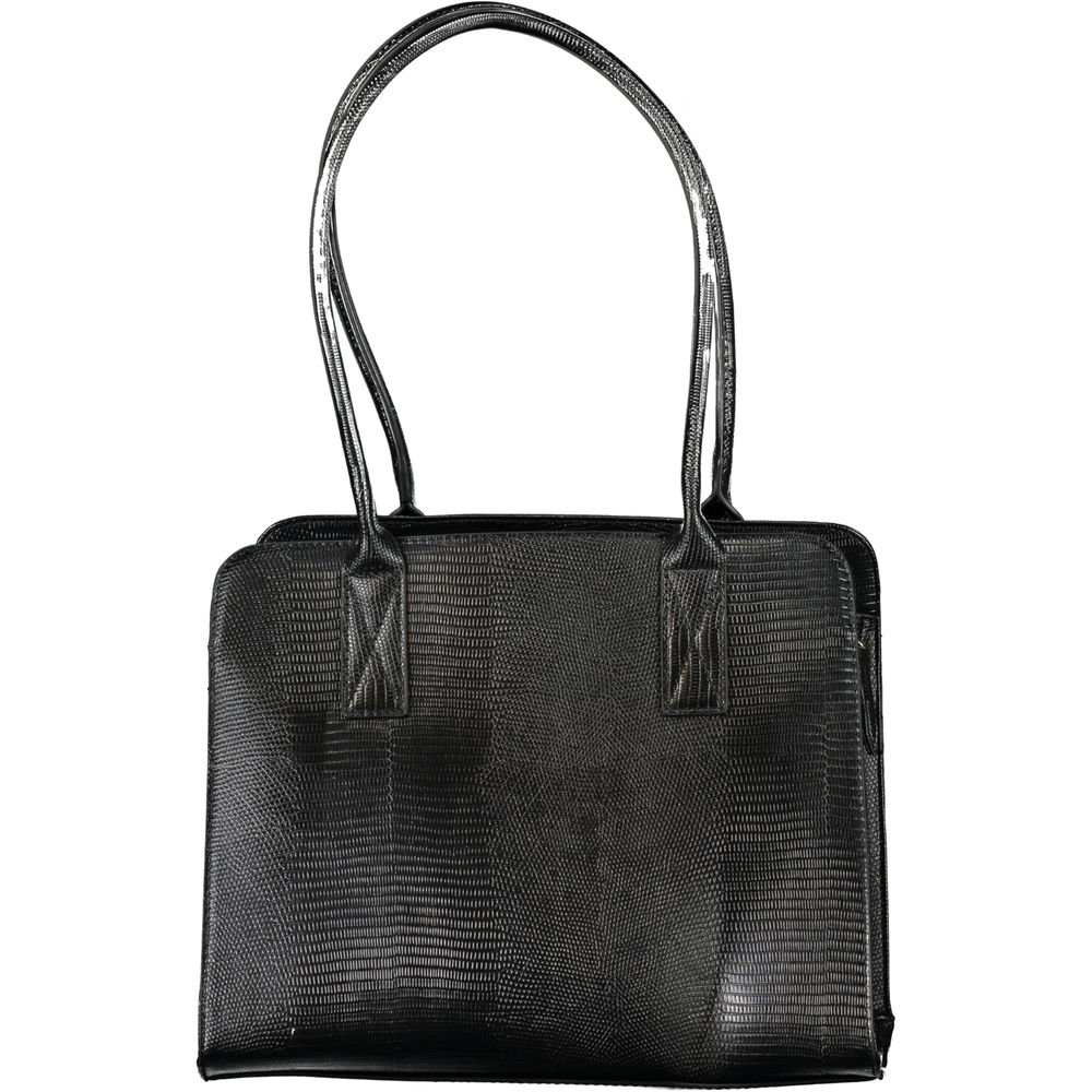 Valentino Bags Black Textured Polyethylene Handbag