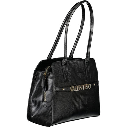 Valentino Bags Black Textured Polyethylene Handbag