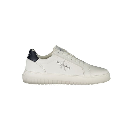 Athletic Sneakers by Calvin Klein for men in polyester polyurethane leather black & white features an stately silhouette, showcasing the signature athletic style of the Crisp Men's Athletic Polyester Polyurethane Leather Sneakers collection with a truly stately finish.