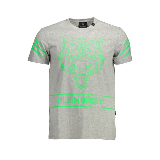 Plein Sport Brown Cotton Men T-Shirt