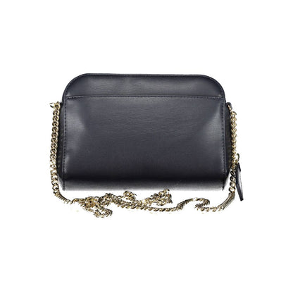 Tommy Hilfiger Blue Patent Faux Leather Chain Shoulder Handbag