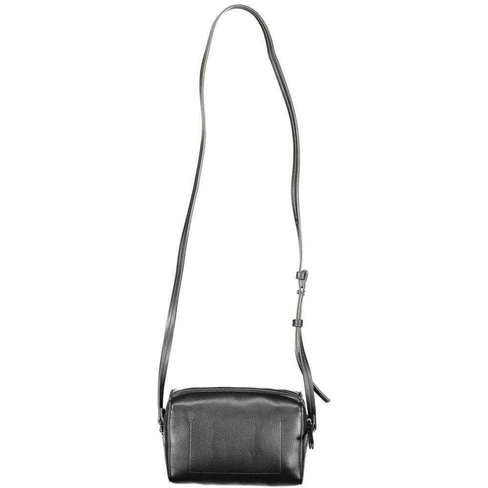 Calvin Klein Black Pebbled Leather Effect Polyester Crossbody Handbag