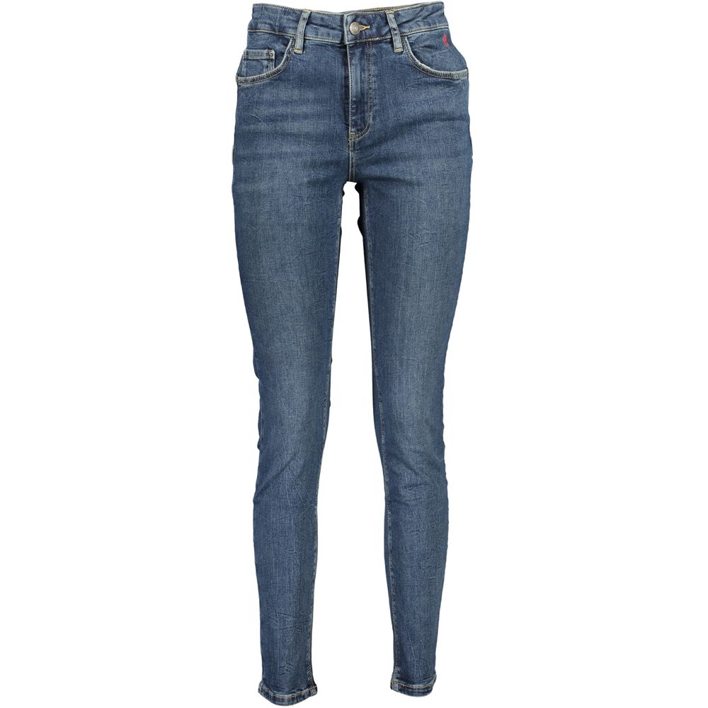 Desigual Blue Cotton Slim Fit Jeans