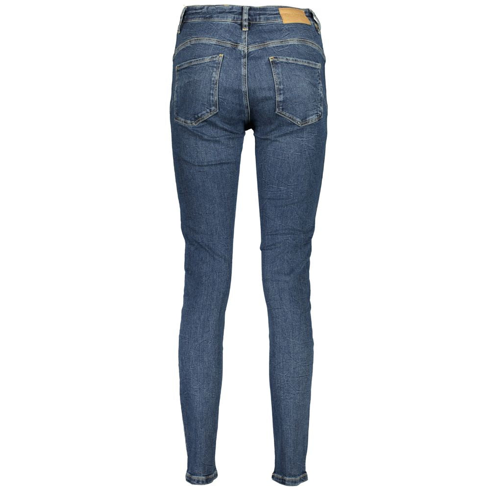 Desigual Blue Cotton Slim Fit Jeans
